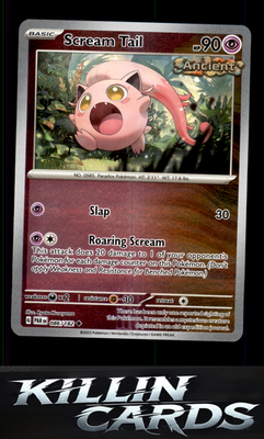 Reverse Holofoil Scream Tail 086/182 Pokemon Uncommon SV04: Paradox Rift Card LP