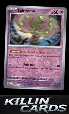 Reverse Holofoil Spiritomb 089/193 Pokemon Rare SV02: Paldea Evolved Card NM