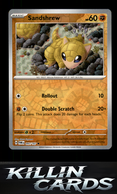 Reverse Holofoil Sandshrew 097/167 Pokemon Common SV06: Twilight Masquerade Card