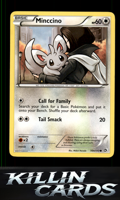Minccino 104/113 Pokemon Common Legendary Treasures Card LP