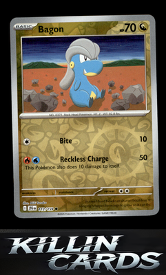 Reverse Holofoil Bagon 112/159 Pokemon Common SV09: Journey Together Card NM