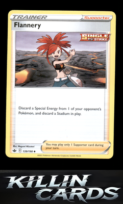 Flannery 139/198 Pokemon Uncommon SWSH06: Chilling Reign Card NM