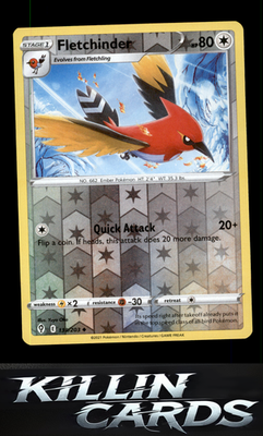 Reverse Holofoil Fletchinder 139/203 Pokemon Uncommon SWSH07: Evolving Skies Car