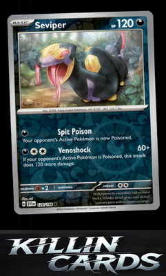 Reverse Holofoil Seviper 128/198 Pokemon Common SV01: Scarlet & Violet Base Set