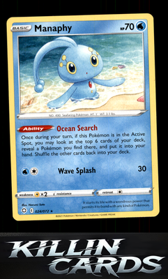 Manaphy 024/072 Pokemon Rare Shining Fates Card NM