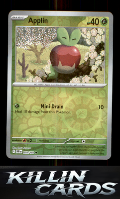 Reverse Holofoil Applin 016/182 Pokemon Common SV10: Destined Rivals Card NM