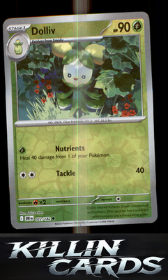 Reverse Holofoil Dolliv 022/182 Pokemon Common SV10: Destined Rivals Card NM