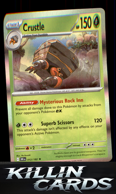 Reverse Holofoil Crustle - 012/182 012/182 Pokemon Rare SV10: Destined Rivals Ca