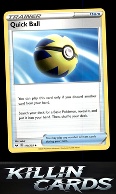 Quick Ball 179/202 Pokemon Uncommon SWSH01: Sword & Shield Base Set Card LP