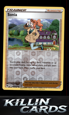 Reverse Holofoil Sonia 65/73 Pokemon Uncommon Champion's Path Card NM