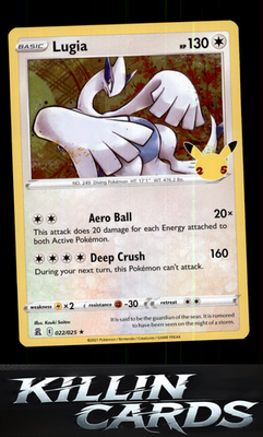 Lugia 022/025 Pokemon Holo Rare Celebrations Card NM