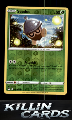Reverse Holofoil Seedot 005/203 Pokemon Common SWSH07: Evolving Skies Card NM