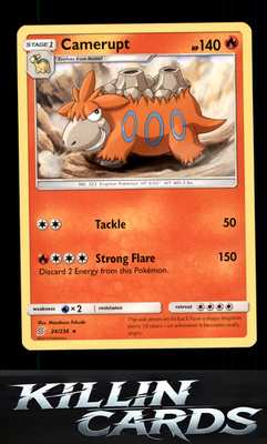 Camerupt 24/236 Pokemon Rare SM - Unified Minds Card NM