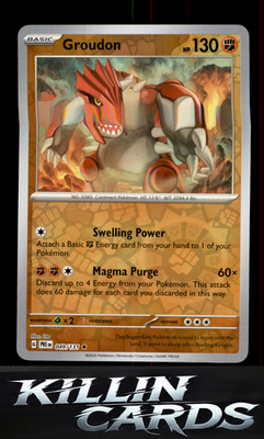 Reverse Holofoil Groudon 049/131 Pokemon Rare SV: Prismatic Evolutions Card NM