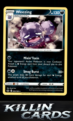 Weezing 095/198 Pokemon Rare SWSH06: Chilling Reign Card NM