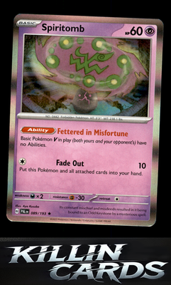 Spiritomb 089/193 Pokemon Rare SV02: Paldea Evolved Card NM