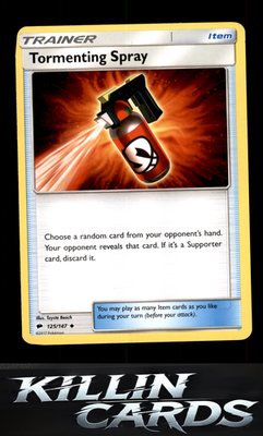 Tormenting Spray 125/147 Pokemon Uncommon SM - Burning Shadows Card NM