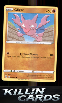 Gligar 095/196 Pokemon Common SWSH11: Lost Origin Card NM