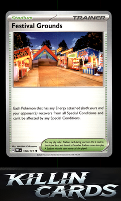 Festival Grounds 108/131 Pokemon Uncommon SV: Prismatic Evolutions Card NM