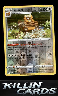 Reverse Holofoil Bibarel 121/172 Pokemon Holo Rare SWSH09: Brilliant Stars Card
