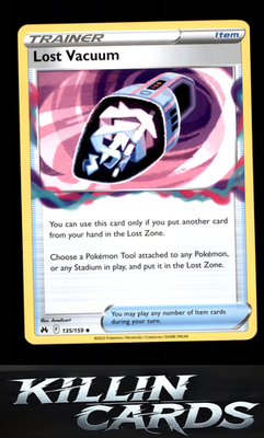 Lost Vacuum 135/159 Pokemon Uncommon SWSH: Crown Zenith Card NM