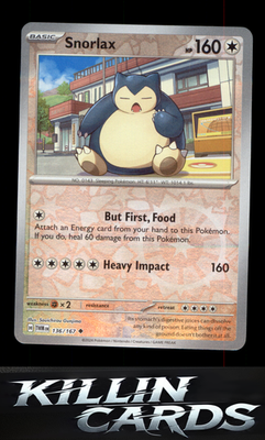 Reverse Holofoil Snorlax 136/167 Pokemon Uncommon SV06: Twilight Masquerade Card