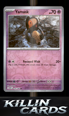 Reverse Holofoil Yamask 039/086 Pokemon Common SV: White Flare Card NM
