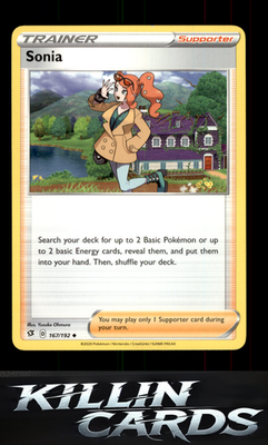 Sonia 167/192 Pokemon Uncommon SWSH02: Rebel Clash Card LP