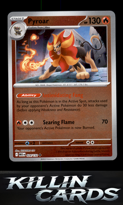 Reverse Holofoil Pyroar 024/132 Pokemon Uncommon ME01: Mega Evolution Card NM