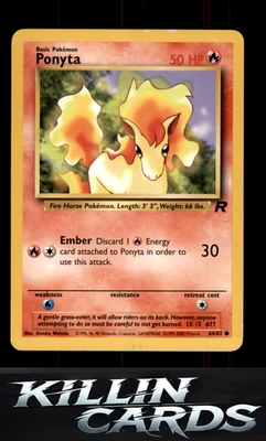 Ponyta 64/82 Pokemon Common Team Rocket Card LP