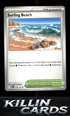 Surfing Beach 129/132 Pokemon Uncommon ME01: Mega Evolution Card NM