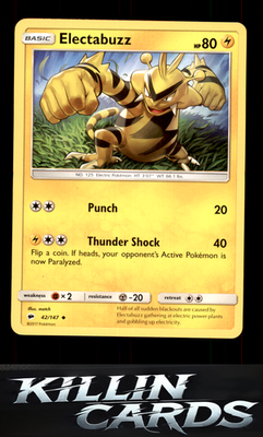 Electabuzz 42/147 Pokemon Uncommon SM - Burning Shadows Card NM