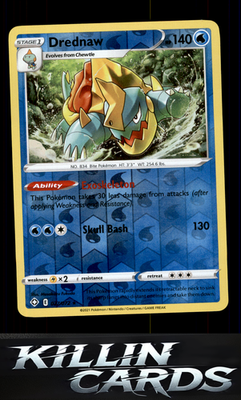 Reverse Holofoil Drednaw 027/072 Pokemon Rare Shining Fates Card NM