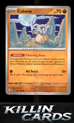 Cubone 104/165 Pokemon Common SV: Scarlet & Violet 151 Card NM