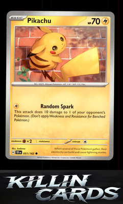 Pikachu 051/162 Pokemon Common SV05: Temporal Forces Card NM