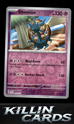 Reverse Holofoil Dhelmise 070/159 Pokemon Common SV09: Journey Together Card NM