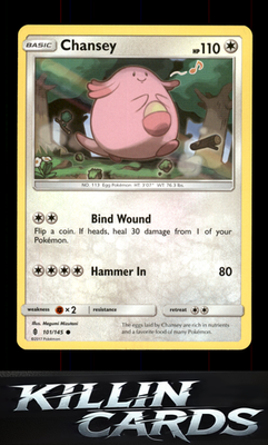 Chansey 101/145 Pokemon Common SM - Guardians Rising Card NM