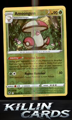 Reverse Holofoil Amoonguss 012/195 Pokemon Rare SWSH12: Silver Tempest Card NM