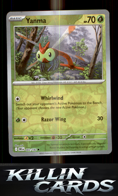 Reverse Holofoil Yanma - 002/182 002/182 Pokemon Common SV10: Destined Rivals Ca