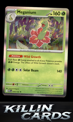 Meganium 010/132 Pokemon Rare ME01: Mega Evolution Card NM