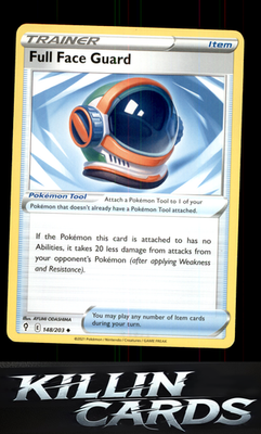 Full Face Guard 148/203 Pokemon Uncommon SWSH07: Evolving Skies Card NM