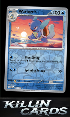 Reverse Holofoil Wartortle - 008/165 008/165 Pokemon Uncommon SV: Scarlet & Viol