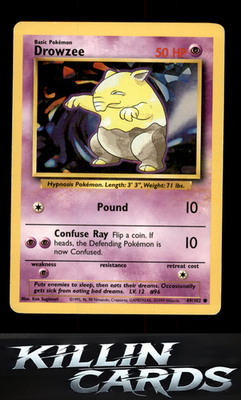 Drowzee 049/102 Pokemon Common Base Set Card LP