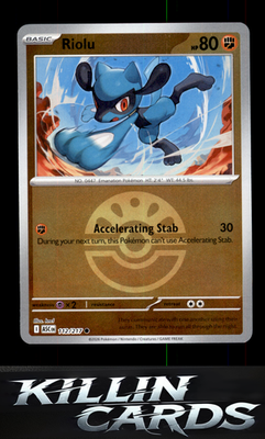 Reverse Holofoil Riolu (Friend Ball) 112/217 Pokemon Common ME: Ascended Heroes
