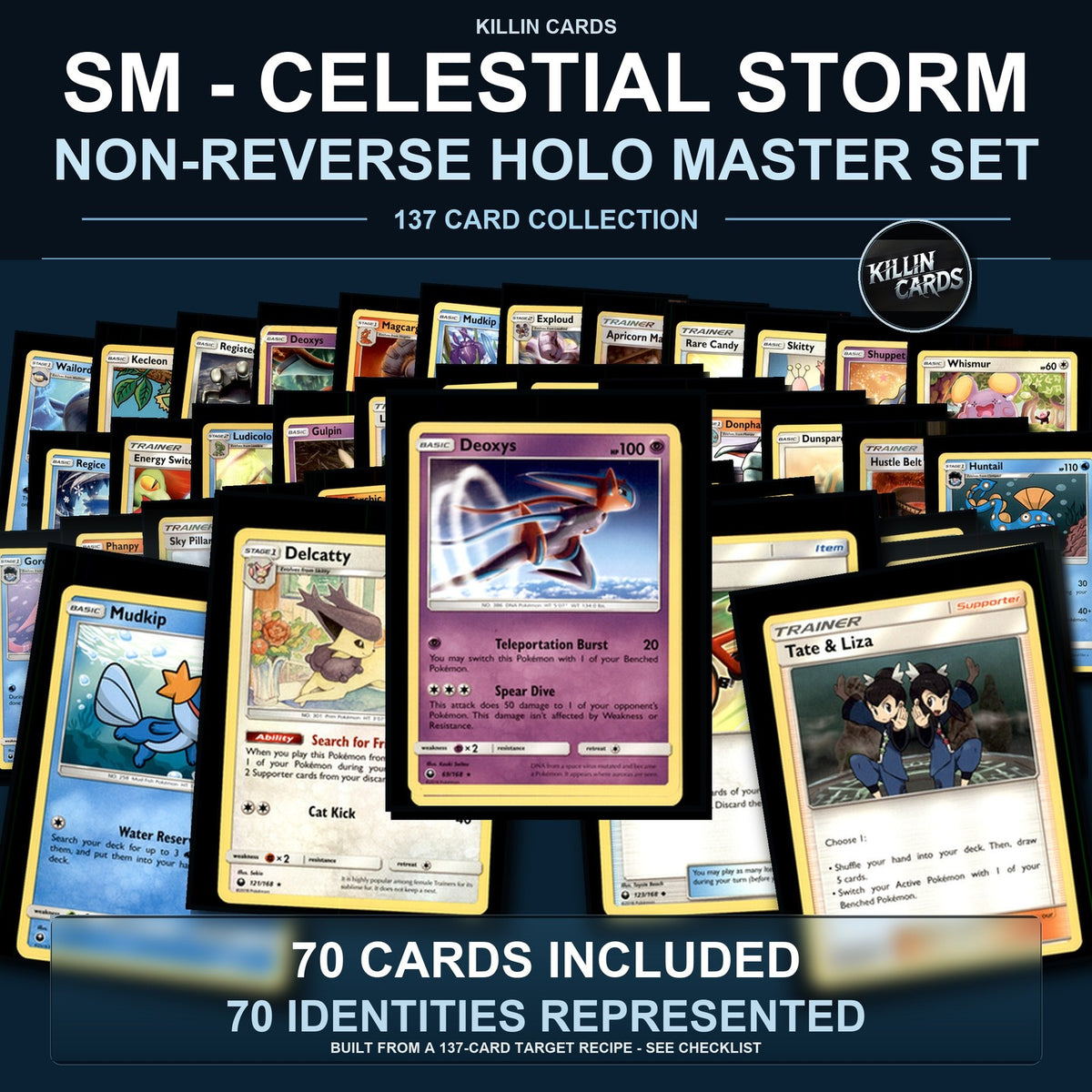 Pokemon TCG SM - Celestial Storm C/UC/R Standard Set 70 Cards