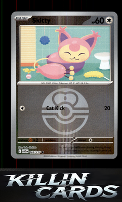 Reverse Holofoil Skitty (Love Ball) 165/217 Pokemon Common ME: Ascended Heroes C