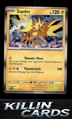 Zapdos 065/167 Pokemon Rare SV06: Twilight Masquerade Card NM