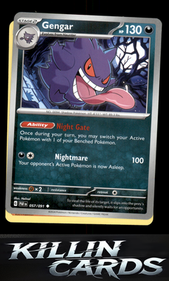 Gengar 057/091 Pokemon Uncommon SV: Paldean Fates Card NM
