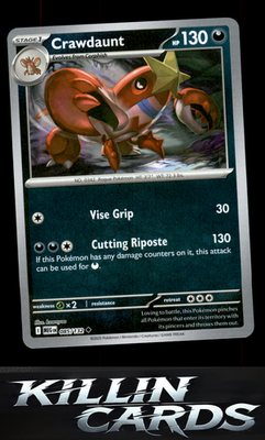 Reverse Holofoil Crawdaunt 085/132 Pokemon Uncommon ME01: Mega Evolution Card NM