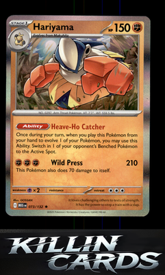 Hariyama 073/132 Pokemon Rare ME01: Mega Evolution Card NM